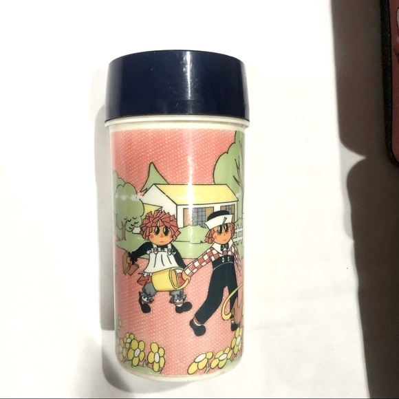 Raggedy Ann and Andy 1973 metal antique lunchbox and thermos - Picture 11 of 12